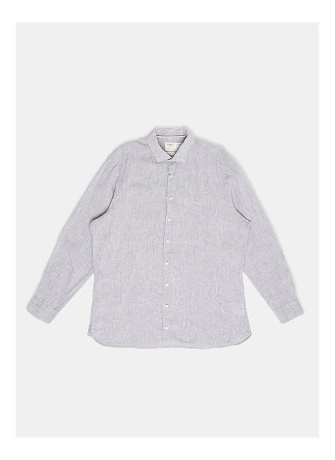 Olymp Collared Neck Long Sleeve Plain/Basic Shirt  - Image 1