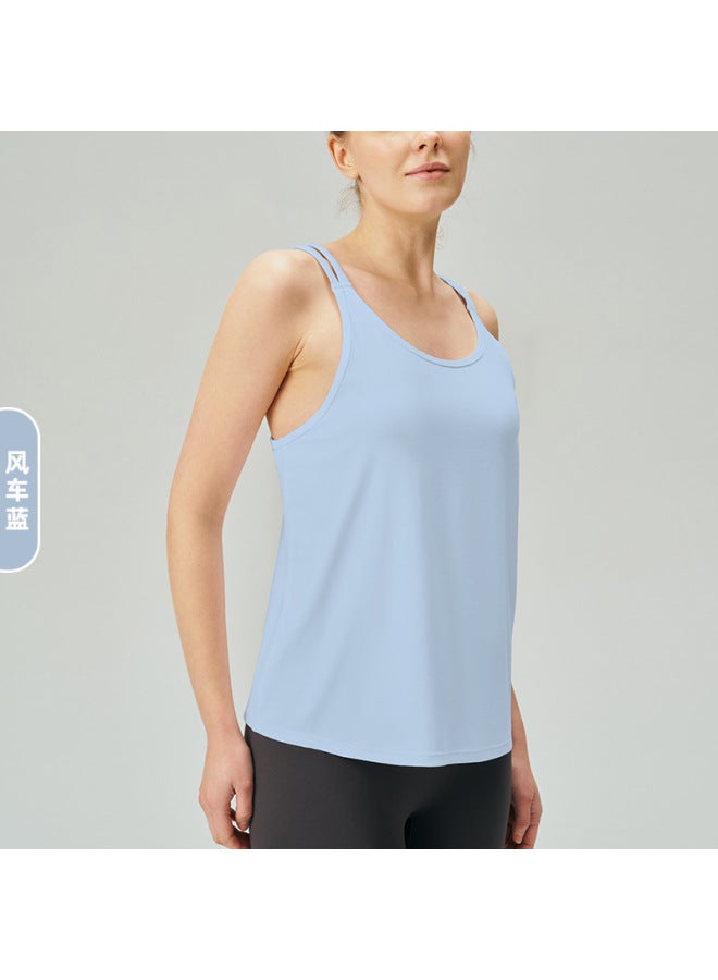 Spring And Summer Women's Camisole Vest, Thin And Loose-fitting, Suitable For Wearing As Pajamas Or Outerwear, With A Beautiful Back Design, Ideal As A Yoga Top