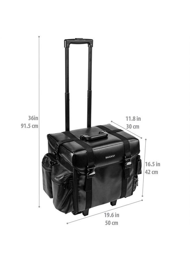 Shany Makeup Artist Soft Rolling Trolley Cosmetic Case with Free Set of Mesh Bags - Head Turner  - Image 4