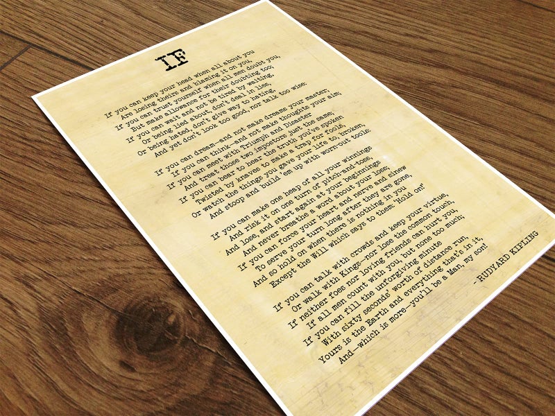Alterego Plastic Alter Ego If By Rudyard Kipling; Famous Inspirational Poem Wall Poster (Multicolour), 47 cm - Image 3