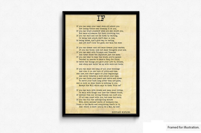 Alterego Plastic Alter Ego If By Rudyard Kipling; Famous Inspirational Poem Wall Poster (Multicolour), 47 cm - Image 2