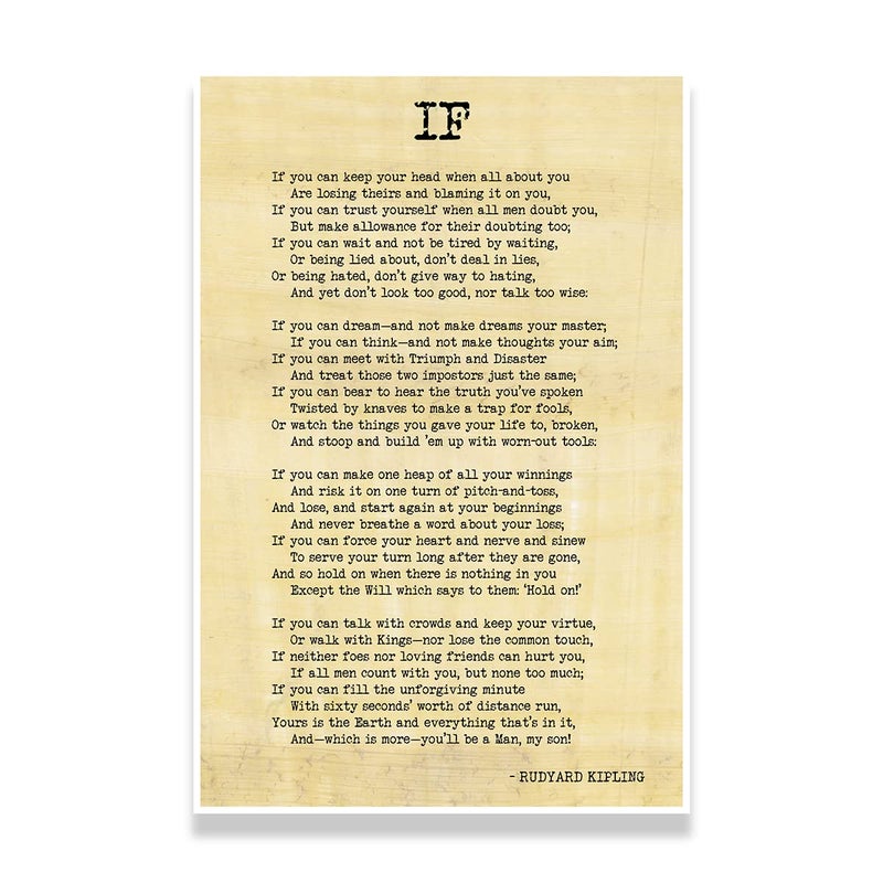 Alterego Plastic Alter Ego If By Rudyard Kipling; Famous Inspirational Poem Wall Poster (Multicolour), 47 cm - Image 4