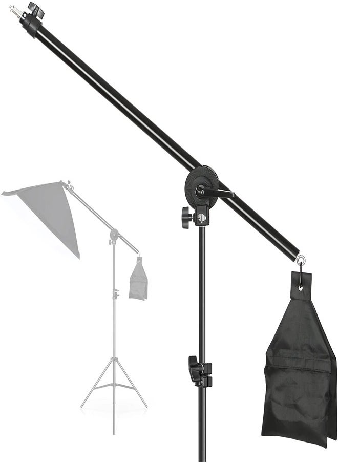 PADOM - Padom Softbox Photography Lighting Kit Studio Equipment, 2800-5700K 150W Bi-color Temperature Bulb with Remote, Light Stand, Boom Arm softbox for Portrait Product Shooting (Boom arm) - Image 1