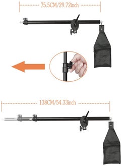 PADOM Padom Softbox Photography Lighting Kit Studio Equipment, 2800-5700K 150W Bi-color Temperature Bulb with Remote, Light Stand, Boom Arm softbox for Portrait Product Shooting (Boom arm)  - Image 5