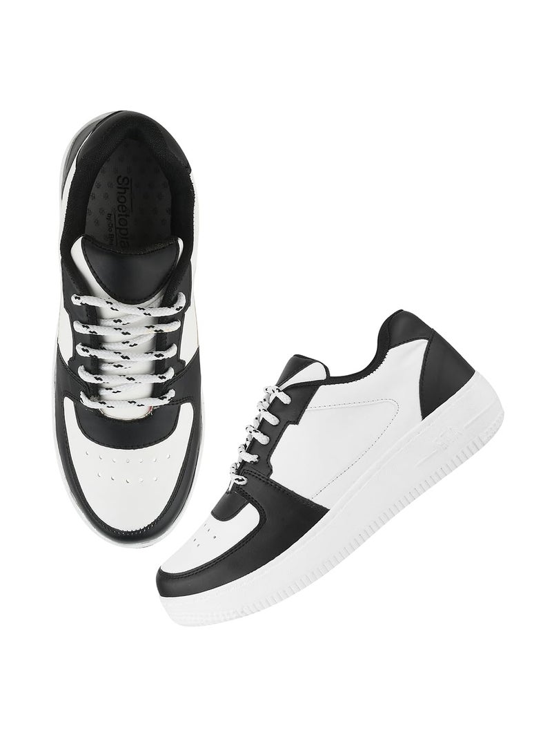Shoetopia Sneakers, Casual Shoes, Comfortable, Walking, Running Shoes for Women & Girls Black-EU38 - Image 1