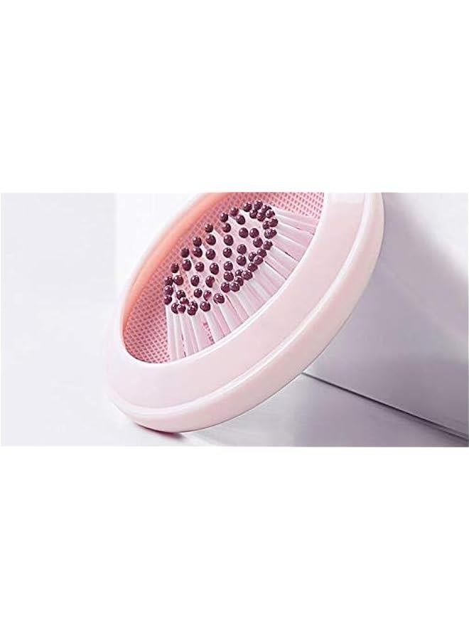 1 Piece Circular Folding Comb Mirror Hair Comb Massage Small Air Cushion Mirror Comb Plastic Air Bag Comb Portable Pink Comb  - Image 5