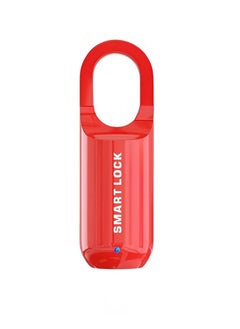 Generic Smart Fingerprint Padlock, Rechargeable Small Fingerprint Lock for School Gym Locker, Biometric Keyless Thumbprint Padlock, Electronic Fingerprint Touch Lock for Suitcase, Backpack, Luggage (Red)  - Image 1