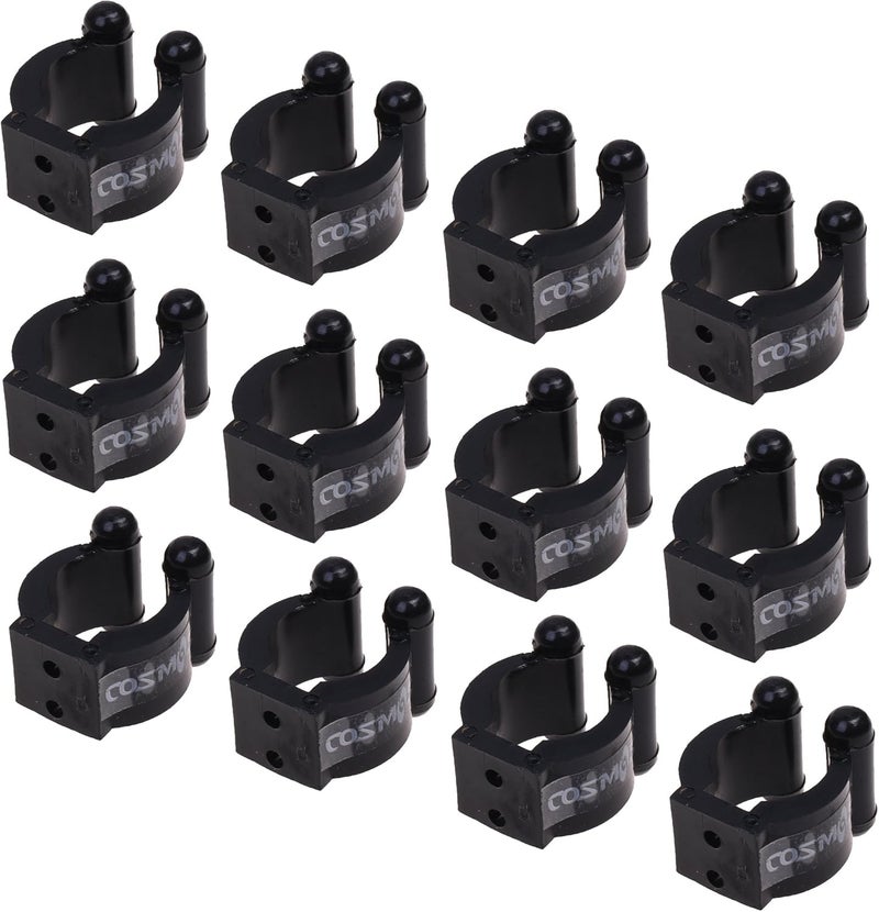 COSMOS Billiards Snooker Cue Locating Clip Holder for Pool Cue Racks, 12 Pieces - Image 1