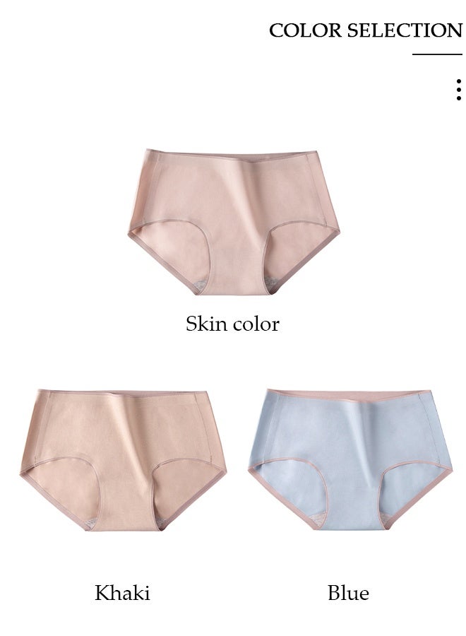 DUNISO 3PC Women's Briefs Ladies Girl's Mid-waist Cotton Underwear High Stretch Panties Soft Underpants Underwear Full Coverage Panties Multicolor - Image 3