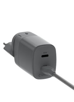 Unisynk UNISYNK 2-Port Global Multi-Charger Kit 2C 35W, Dual USB-C Fast Charging, Compact & Portable - Grey  - Image 1