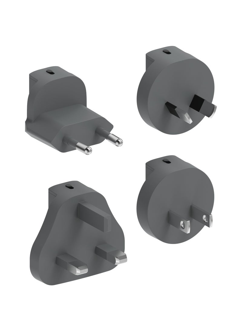 Unisynk - UNISYNK 2-Port Global Multi-Charger Kit 2C 35W, Dual USB-C Fast Charging, Compact & Portable - Grey - Image 1