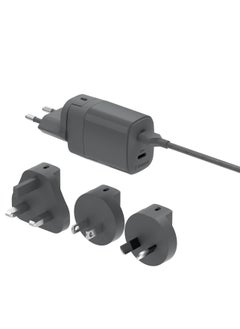 Unisynk UNISYNK 2-Port Global Multi-Charger Kit 2C 35W, Dual USB-C Fast Charging, Compact & Portable - Grey  - Image 2