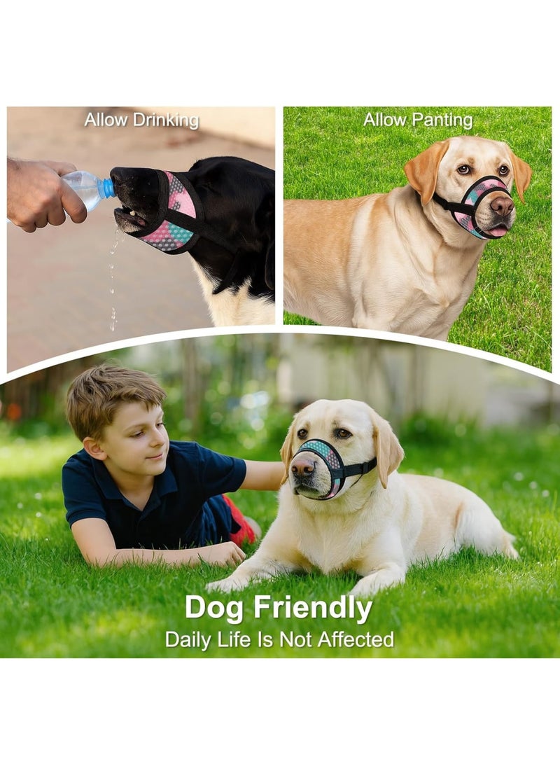 SYOSI Dog Muzzle, Adjustable Escape-Proof Elastic Neck Muzzle for Small Medium Large Dogs Size L, Soft Breathable Air Mesh Mouth Cover Stops Biting Barking Chewing Allows Drinking Panting, Black - Image 4