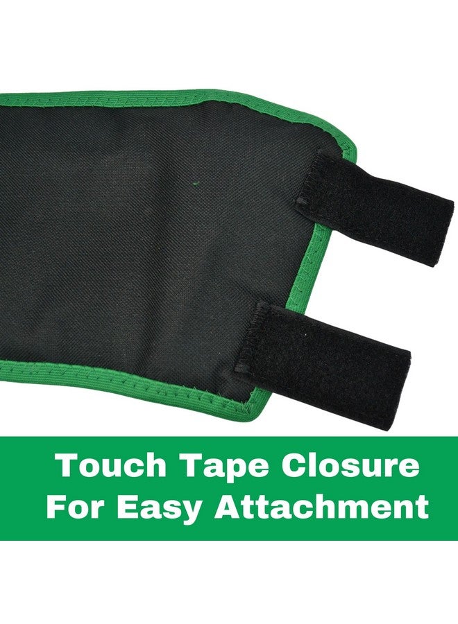إنتريبيد إنترناشونال درع تثبيت مفصل الرسغ للخيول من Click Horse، غطاء للخيول، يمنع تقرحات الضغط وقرح الفراش. دروع تثبيت مفصل الرسغ للخيول، أحذية حماية للخيول، أحذية لعلاج تقرحات الفراش، بطانة داخلية من النايلون باللون الأسود مع حواف خضراء - مقاس واحد - Image 4