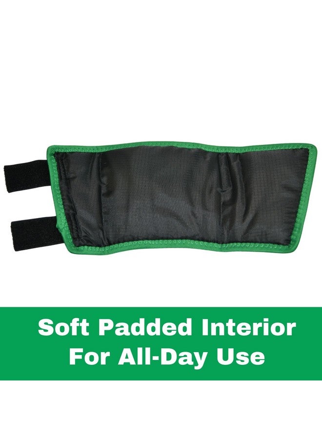 إنتريبيد إنترناشونال درع تثبيت مفصل الرسغ للخيول من Click Horse، غطاء للخيول، يمنع تقرحات الضغط وقرح الفراش. دروع تثبيت مفصل الرسغ للخيول، أحذية حماية للخيول، أحذية لعلاج تقرحات الفراش، بطانة داخلية من النايلون باللون الأسود مع حواف خضراء - مقاس واحد - Image 3