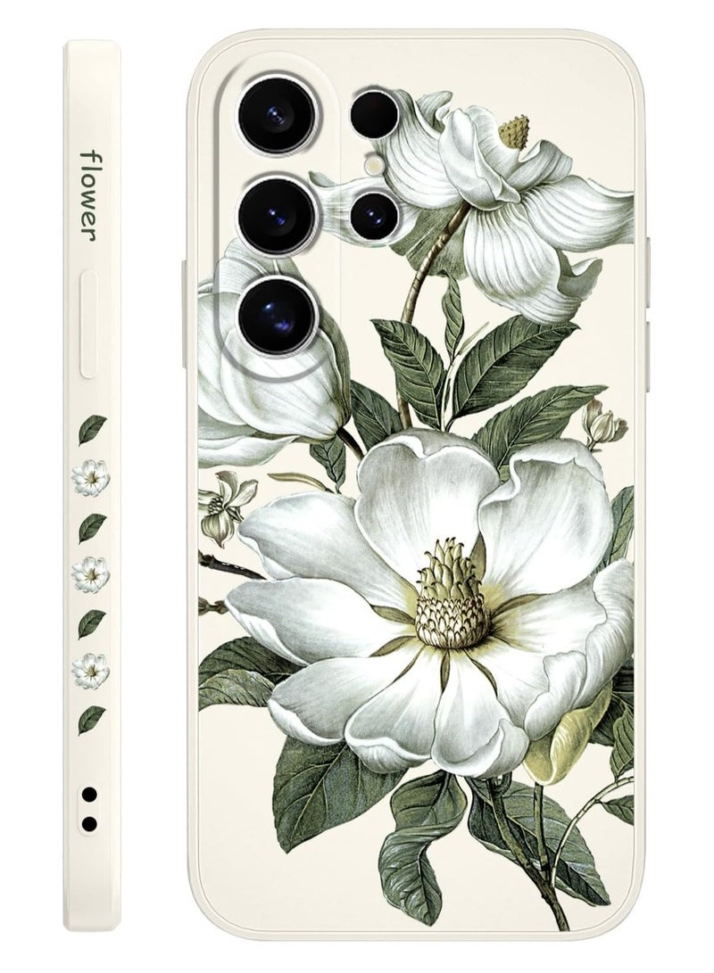 for Samsung Galaxy S25 Ultra Case, Creative Patterns Slim Non Slip Lightweight Phone Cover for Galaxy S25 Ultra 6.9 inch, Cotton White - Image 1