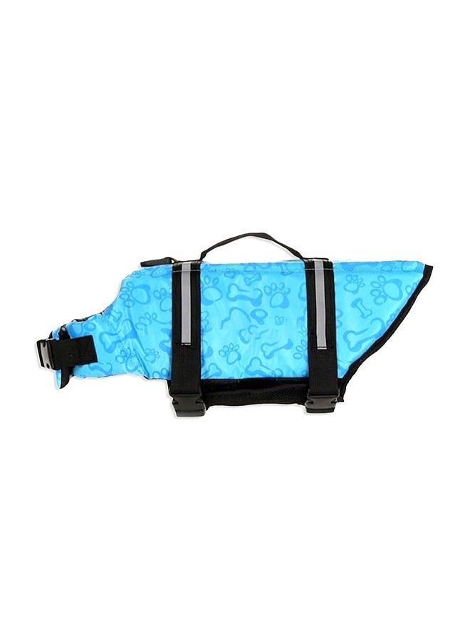Generic Pet Safety Printed Swimming Life Jacket Blue/Black/Grey M  - Image 1