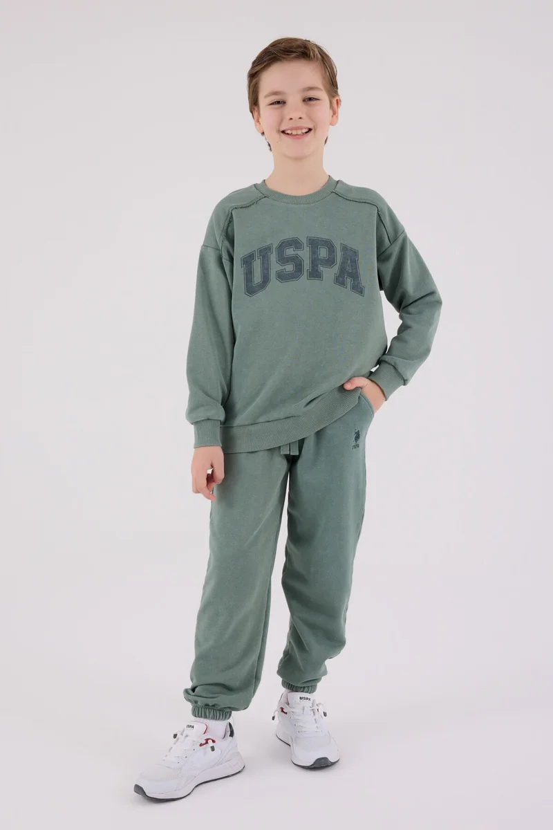 U.S. Polo Assn. U.S. Polo Assn Boys Dark Green Tracksuit Set