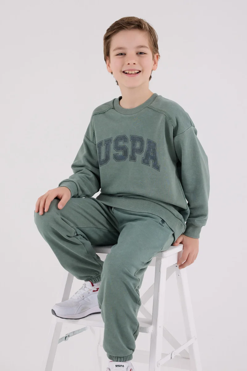 U.S. Polo Assn. U.S. Polo Assn Boys Dark Green Tracksuit Set