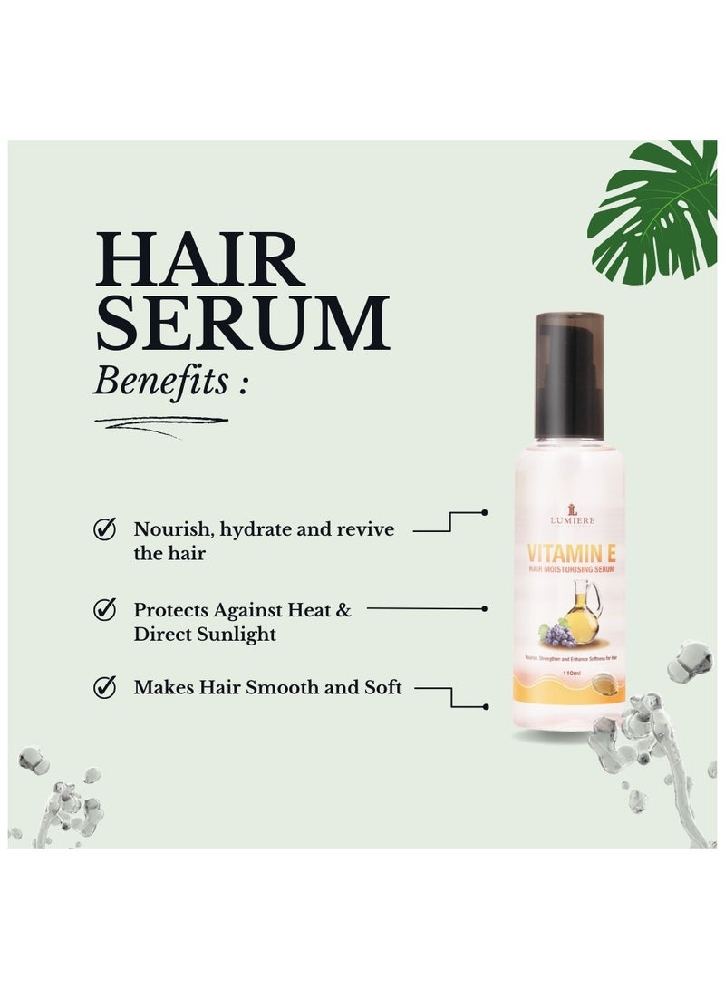 Lumiere Moisture Serum Professional Vitamin E - 110ml Hair Serum Hair Care Hair Oil Serum - Image 3
