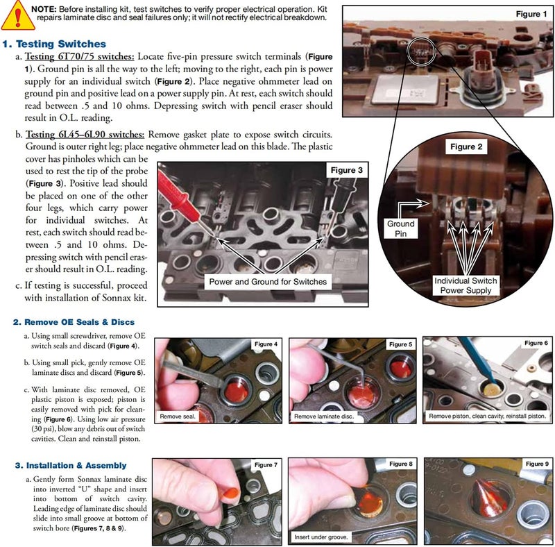 Sunluway 124740-TL30 Pressure Switch Installation Tool Kit Works with F/124740-30K, Fits for GM Transmissions 6L45 6L50 6L80 6L90 & 1st Gen 6T70 6T75 - Image 5