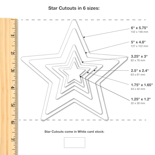FreshCut Crafts 240 Pieces Star Cutouts, 2-Sided US Made Card Stock Punch Out White Stars for Bulletin Boards, Classroom Decor, Back to School DIY Craft Projects, Party Decoration, Hollywood Themed Events - Image 4