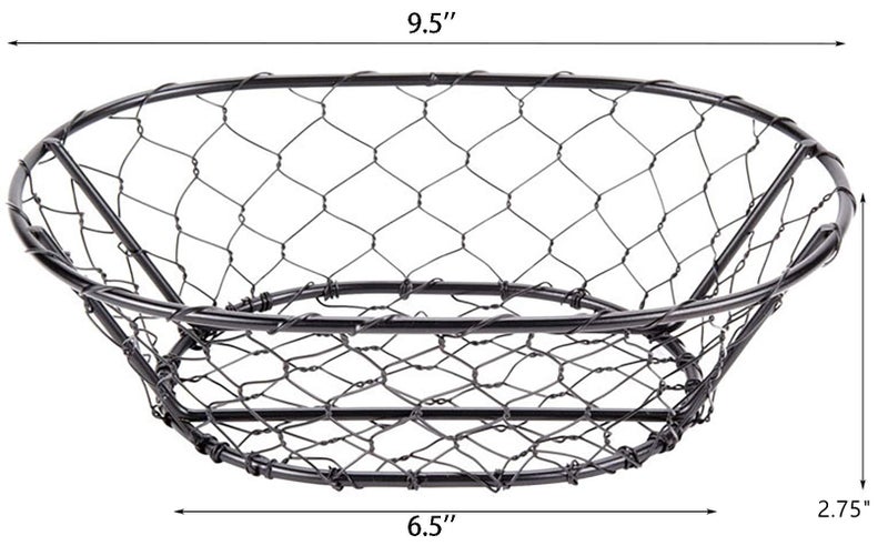 Yesland 2 Pack Rope Metal Oval Bread Basket, 9 1/2 x 6 1/2 x 2.75 Inches, Bread Proofing Basket for Professional & Home Bakers - Image 2