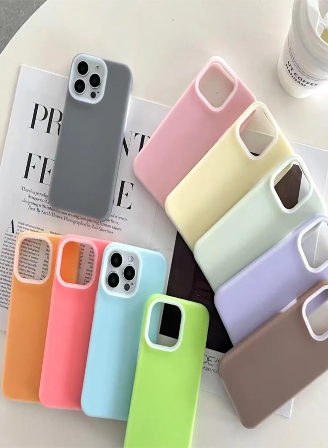 iPhone 11 Pro Luxury Fluorescent Jelly Liquid Silicone Case For iPhone 11 Pro Candy Color Silicone Phone Case, Soft Bumper Jelly Rubber Phone Cover - Yellow - Image 5