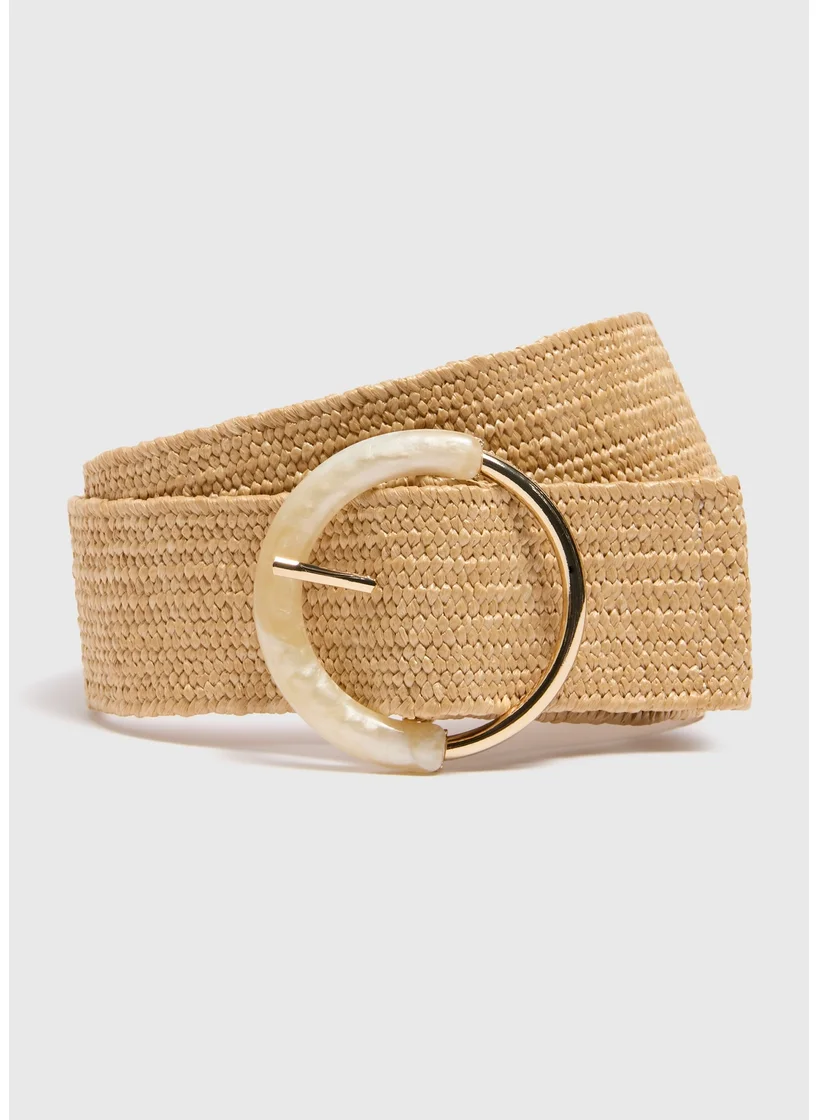 Matalan Natural Raffia Belt