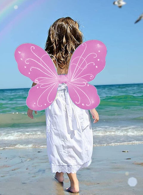 KASTWAVE Fairy Wings for Girls Dress Up Fairy Wings Birthday Party Favors  Costume a ngel Toddler Fairy Wings Girls Fairy Dress Up For Kids Aged 2 to  12 | Best Price UAE |