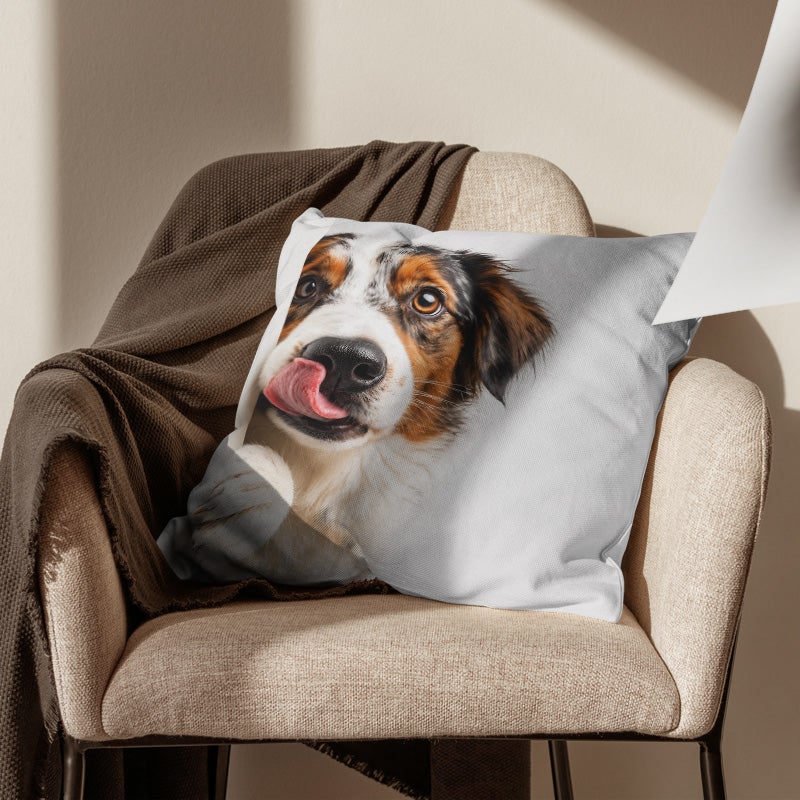 Cute Dog Print Decorative Throw Pillow Cover Soft Square Cushion Cover for Sofa Bed Living Room - Image 4