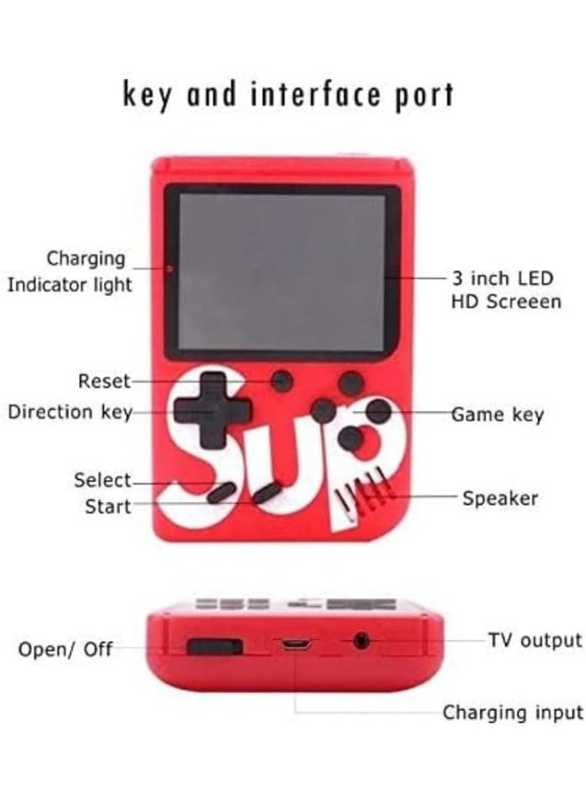 ساب أتاري ساب ماريو – جهاز ألعاب إلكترونية محمول مع 400 لعبة وبطارية قابلة للشحن، متعدد الألوان - Image 2