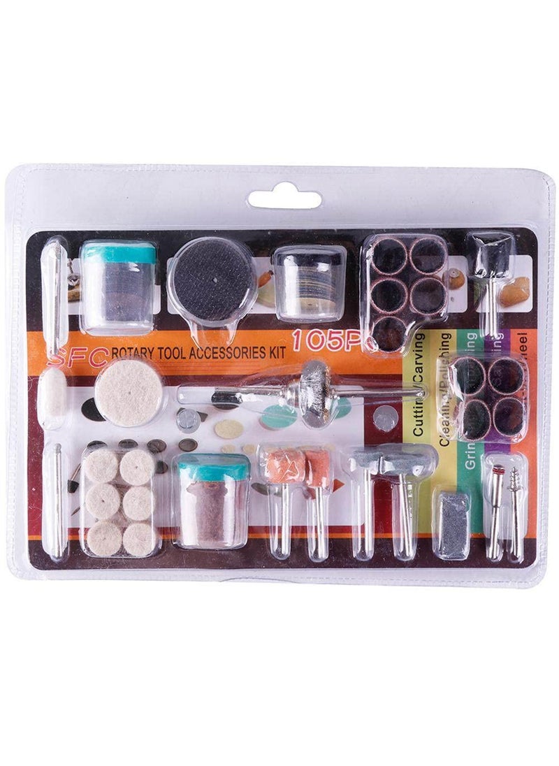 MLD MLD 105Pcs Mini Electric Drill Grinder Rotary Tool Grinding Polishing-Kit for Dremel Grinding Sanding Polishing Cutting Tools Tool Set (type_2)  - Image 1
