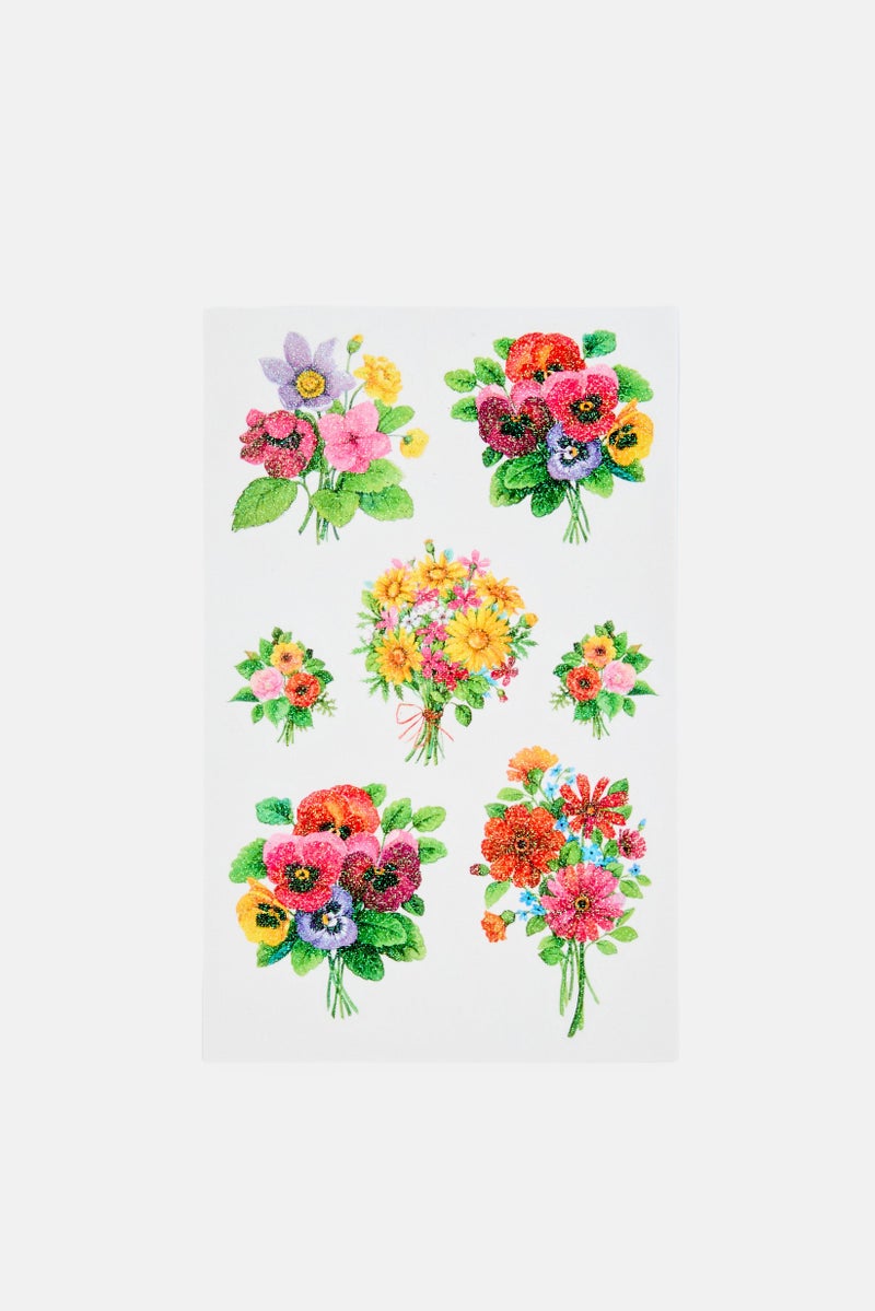 Expertiz 5 Sheets Floral Sticker, Multicolor - Image 2