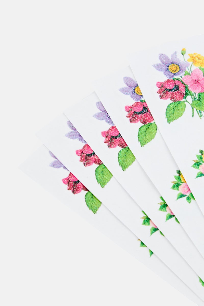 Expertiz 5 Sheets Floral Sticker, Multicolor - Image 3