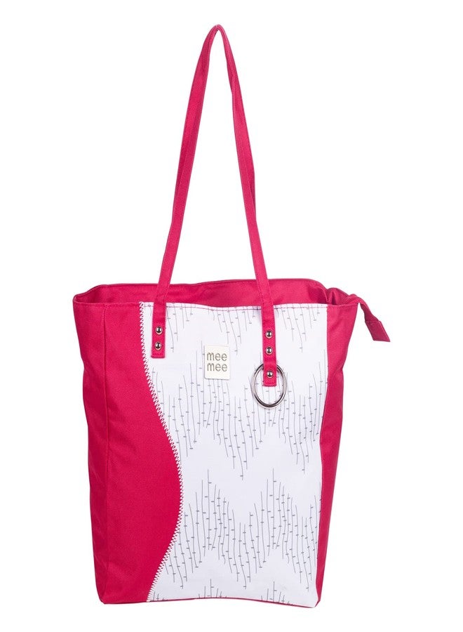 Mee Mee Nursing Diapers Bag |Adjustable Strap,Water&Stain Resistant BackPack |Spacious Bag With Multi Pockets for Keeping Milk Bottle With Diaper Changing Mat |All Baby Essentials In1 Bag (Pink)