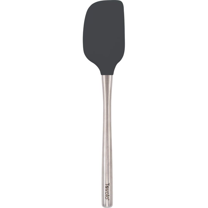 FLEXCORE SILICONE SPATULA WITH STAINLESS STEEL HANDLE CHARCOAL KITCHEN UTENSIL GADGET ESSENTIAL FOR BAKING COOKING GRILLING APARTMENT NEW HOME BPAFREE DISHWASHERSAFE