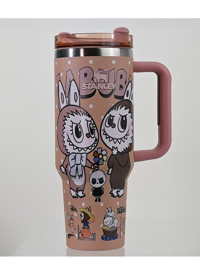 Stanley Labubu Stainless steel vacuum insulated cup ,40oz Insulated Travel Cup, Exclusive Collectible Design