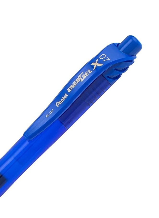 Pentel قلم بينتل إنرجيل-X برأس معدني 0.7 مم أزرق عبوة من 12 - Image 2