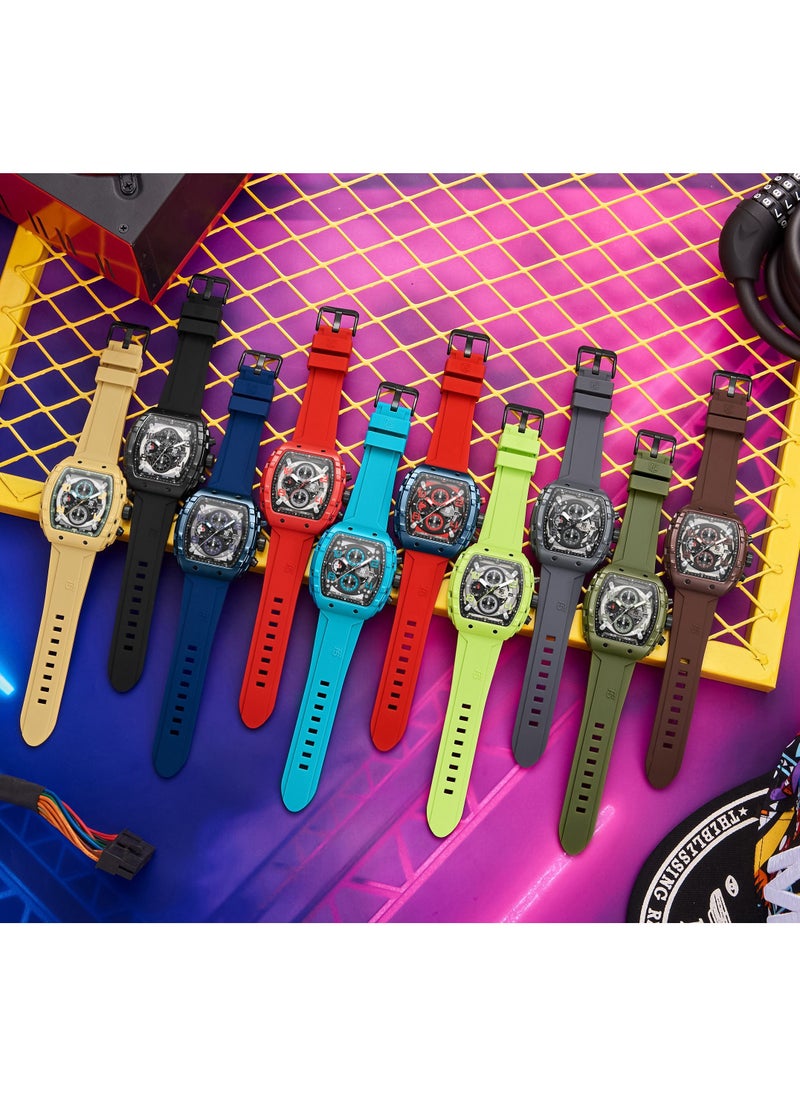 T5 - T5 Mens Chronograph Silicone Strap Watch H3984G-RDRD - Image 1