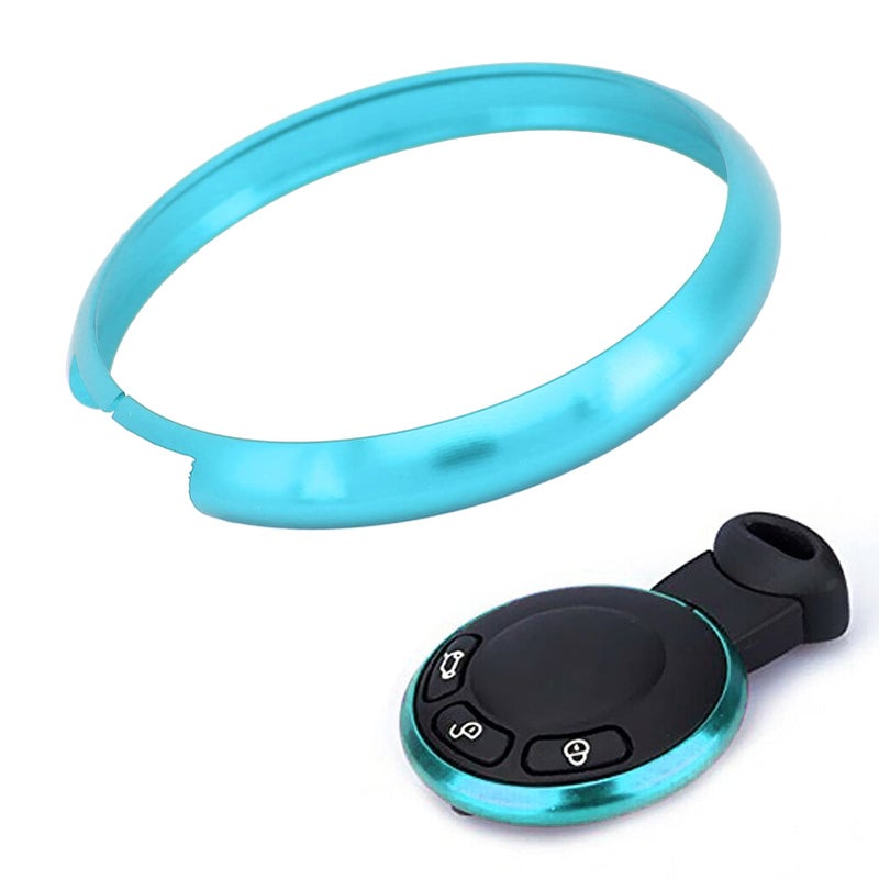 Aluminum Alloy Smart Key Fob Ring Trim Cover Sky Blue for Mini R55 R56 R57 R58 R59 R60 - Image 3