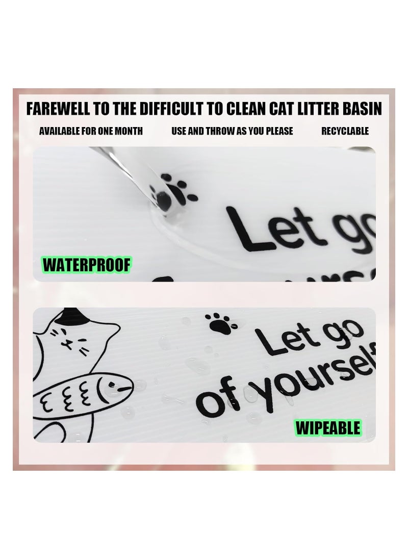 4PCS Disposable Litter Boxes for Cats, Double Layer Waterproof Travel Litter Box, Foldable Cat Litter Box for Kitty, Easy to Use, 16.5 x 13.0 x 5.1 inches, Open Cat Litter Box (42 x 33x 13 cm)