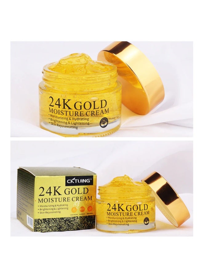 CKTUING 24K Gold & Collagen Face Moisturizing Cream- Anti-Aging Face Cream for Hydrating & Skin Rejuvenating- Korean Skincare - All Skin Type 1.69 fl oz - Image 2