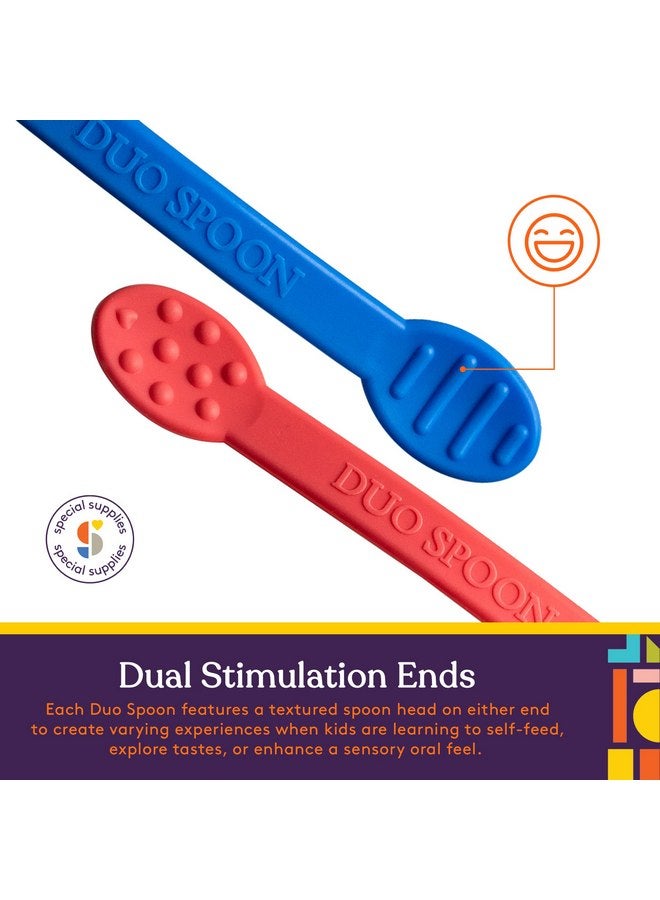 Special Supplies Special Supplies Duo Spoon Oral Motor Therapy Tools, 3 Pack, Textured Stimulation and Sensory Input Treatment for Babies, Toddlers or Kids, BPA Free Silicone with Flexible, Easy Handle  - Image 4