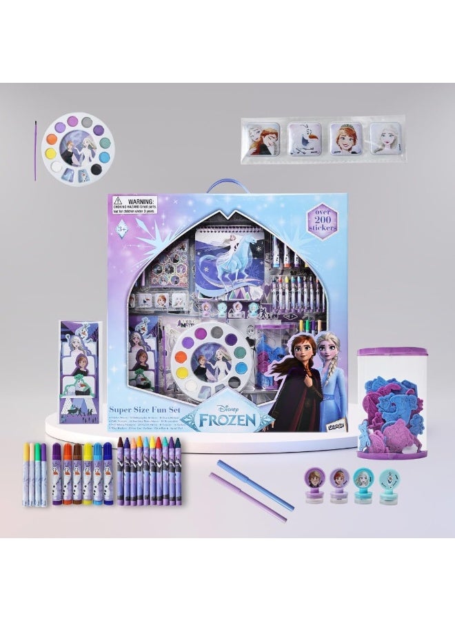 Disney Frozen Super Size Fun Set | Coloring & Activity Kit | Over 200 Stickers |Art & Craft Set |Ideal For Gifting | Age 3+ - Image 4
