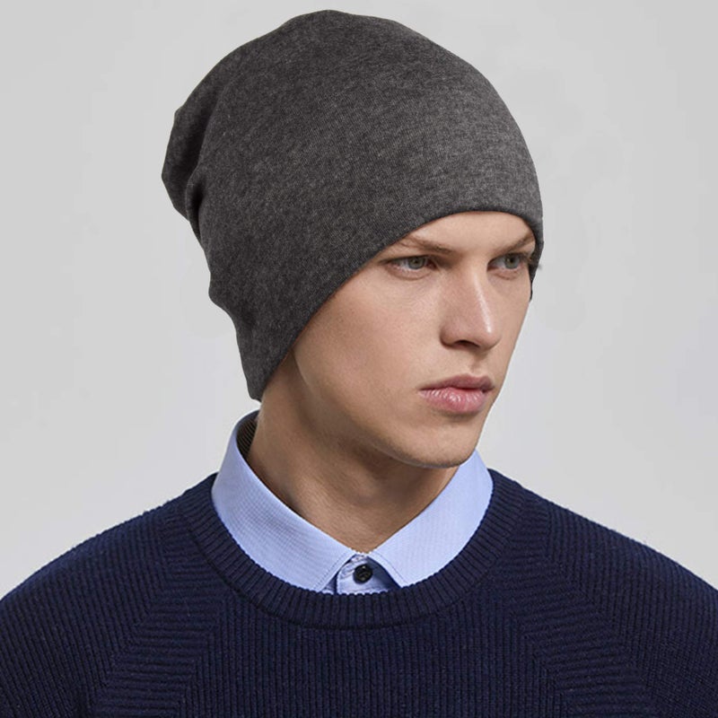 ELLEWIN Cotton Slouchy Beanie Hip-Hop Soft Lightweight Running Beanie Adult Skull Hats Cap for Men Women - Image 5