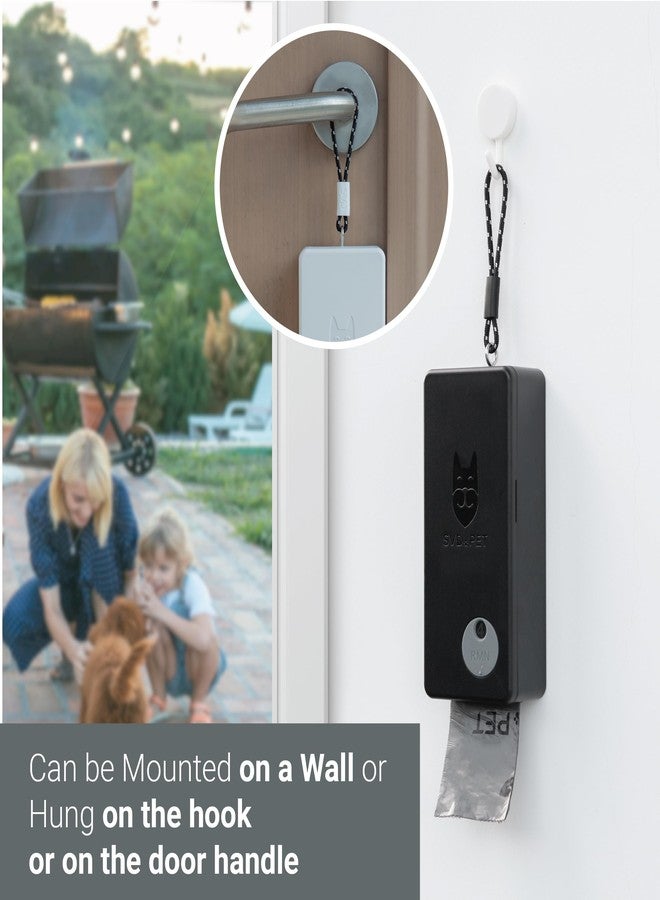 SVD.PET Dog Poop Bag Dispenser, Outdoor or Indoor Pet Waste Bag Dispenser Station, Wall Mount or Hanging with Strap. Easy to Refill Magnetic Cover (Black, Dispenser only) - Image 3