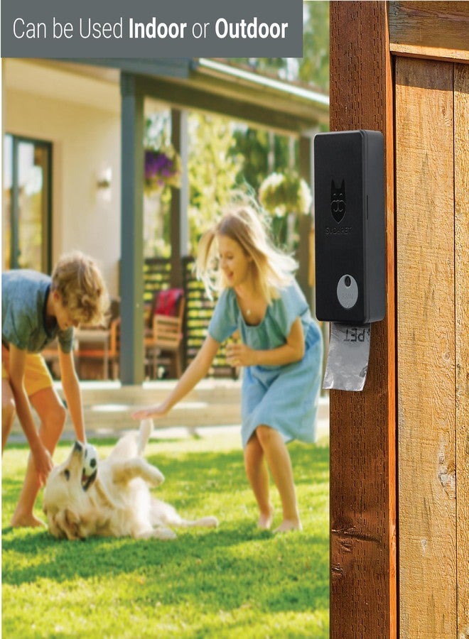 SVD.PET Dog Poop Bag Dispenser, Outdoor or Indoor Pet Waste Bag Dispenser Station, Wall Mount or Hanging with Strap. Easy to Refill Magnetic Cover (Black, Dispenser only) - Image 2