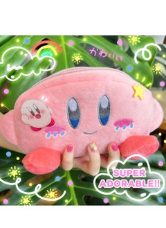 SYOSI Cute Pink Pencil Case, Kawaii Anime Stationery Cartoon Soft Pouch Pen Bag with Acrylic Badge for Teen Girls, Women, Student, Children  - Image 3