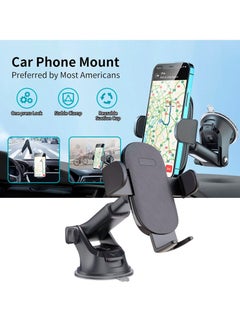 AMROAH Car Phone Mount for Auto Hands Free 360 Rotatable, Car Phone Clip Holder Universal Mobile Stand for Vehicle Dashboard Windscreen Air Vent Cell Smartphone Apple iPhone Pro Max Samsung Xiaomi  - Image 4